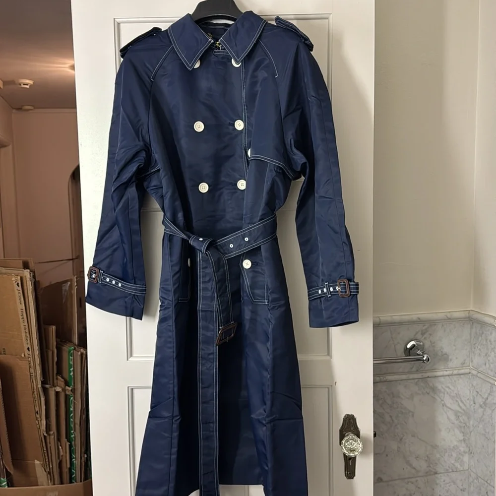 J.Crew Relaxed trench coat in lightweight shiny nylon CD420